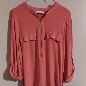 Calvin Klein coral blouse size Medium